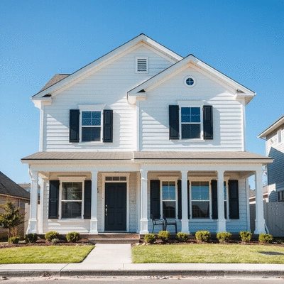 Beautifully washed house showcasing curb appeal