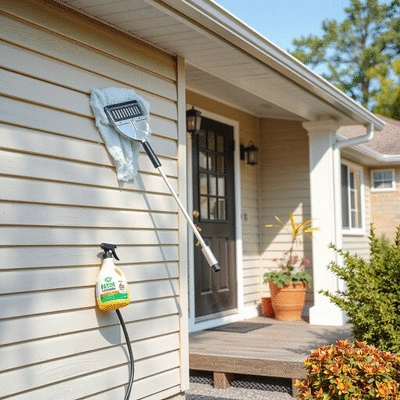 Cleaning vinyl siding