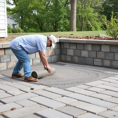 Paver re-sanding process