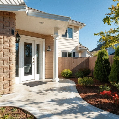 Clean home exterior with professional washing