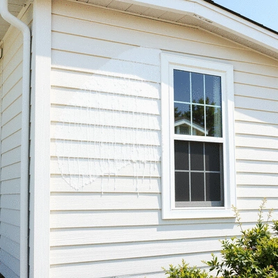 Soft washing cleaning vinyl siding