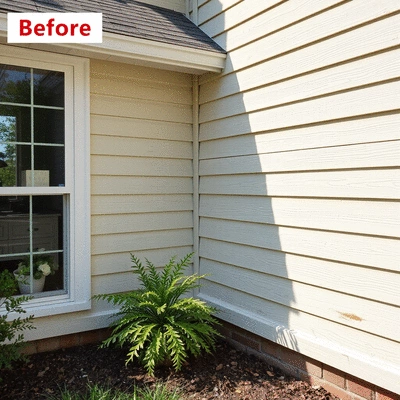 Image showing clean vinyl siding after effective mold removal