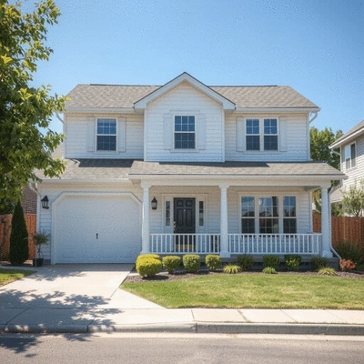 A clean home exterior demonstrating curb appeal