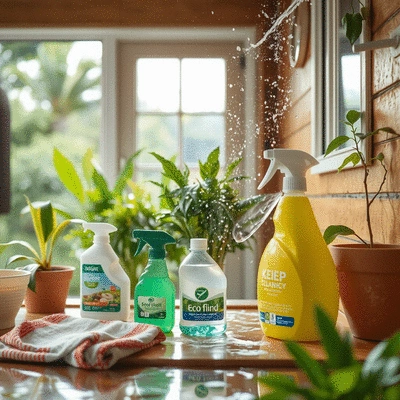 Eco-friendly house washing solutions in use